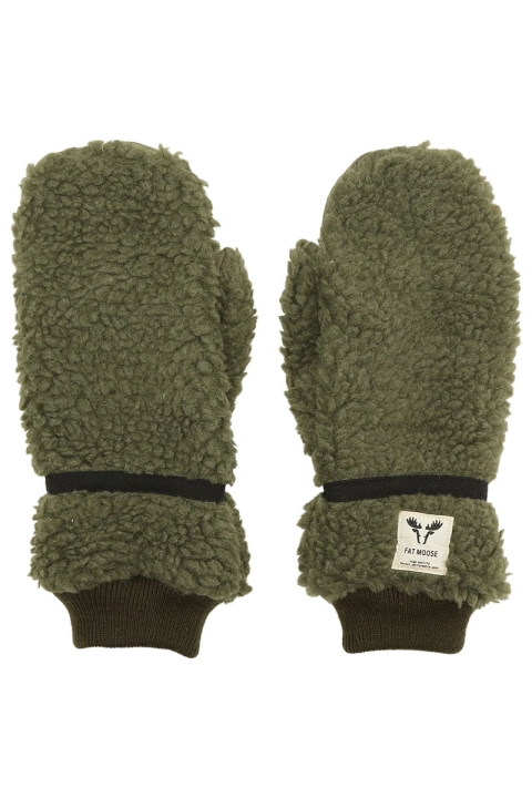 Fat Moose Villy Teddy Gloves Beetle Green