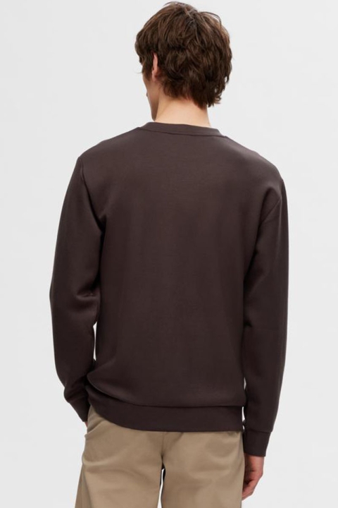 Selected Emanuel Soft Crew Neck Sweat Chocolate Torte