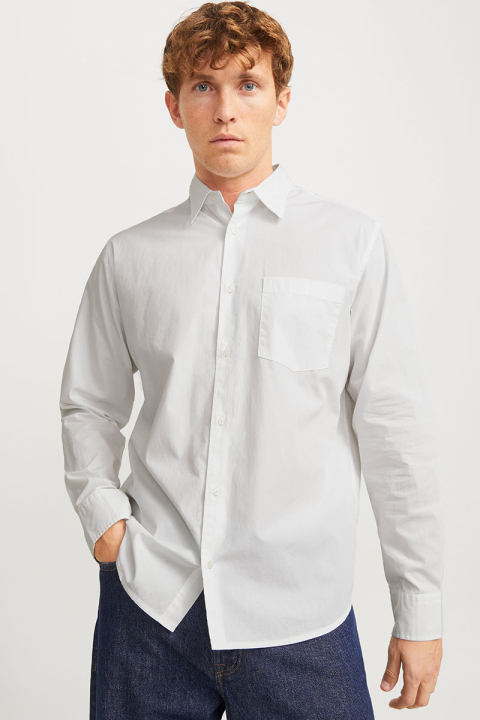 Jack & Jones Cody Relaxed Fit Poplin LS Hemd White