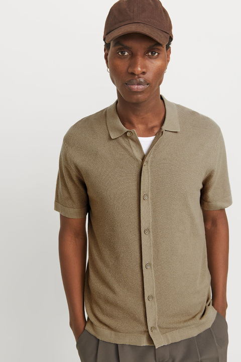 Jack & Jones Emil Knit Structure Hemd SS Coriander