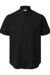 Selected Regular Sun Linen Hemd SS Black