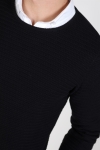 Clean Cut Aberdeen Crew Neck Stricken Black