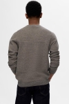 Selected Ross Knit Structure Crew Neck Asphalt