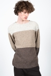 Clean Cut Copenhagen Tim O Neck Knit Brown Mix