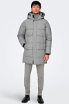 ONLY & SONS Carl Long Quilted Coat Griffin