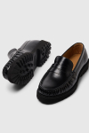 Selected Hugo Leather Penny Loafer Black