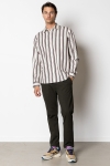 Clean Cut Copenhagen Willum Hemd Ecru/Dark Plum Stripe