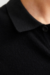 Jack & Jones Emil Knit Structure Hemd SS Black