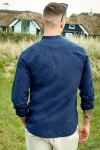 Jack & Jones Summer Band Linen Hemd LS Navy Blazer