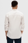 Selected Slim New Linen Hemd LS White