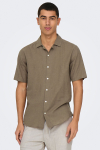 ONLY & SONS Caiden SS Resort Linen Hemd Fossil