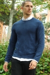 JEFF GREYSON CREW KNIT Navy Mix