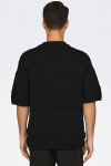 ONLY & SONS Grayson SS Chocket Knit Polo Black