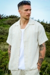 Jack & Jones Cabana Stripe Relaxed Hemd Fields Of Rye