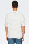 ONLY & SONS Grayson SS Chocket Knit Polo Cloud Dancer