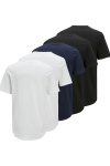 Jack & Jones Brody Regular Fit Tee 5-Pack White