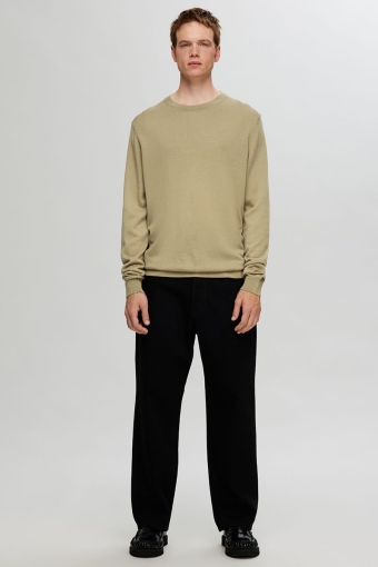 Tray LS Merino Knit Crew Neck Kelp