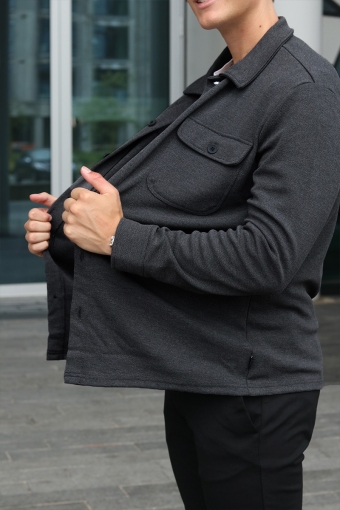 Kodyl Overshirt Dark Grey Melange