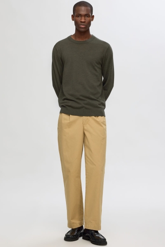 Tray LS Merino Knit Crew Neck Forest Night