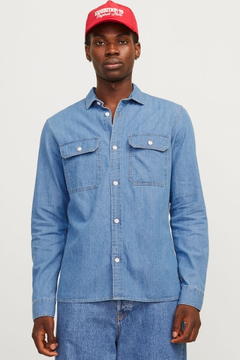 Travis Hemd LS Light Blue Denim