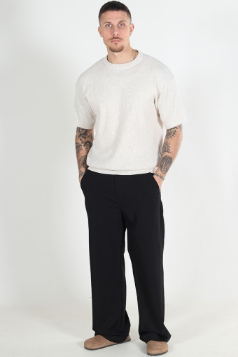 Bastian Knit Polo Crew Neck Almond Milk