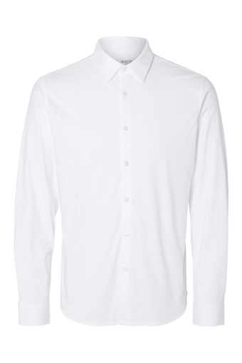 Slim Jersey Hemd LS Bright White