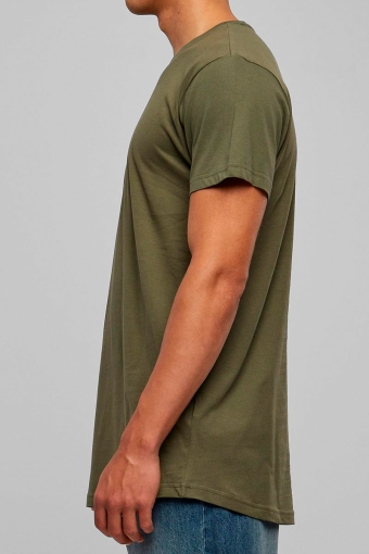 Shaped Long Tee Olive