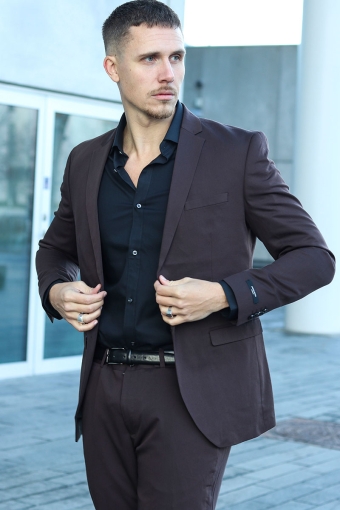 FRANCO ANZUG Black Coffee SUPER SLIM FIT