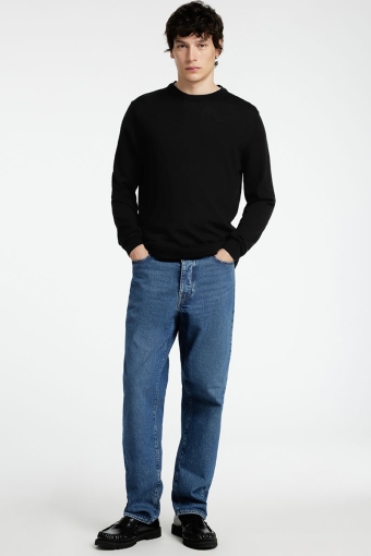 Tray LS Merino Knit Crew Neck Black