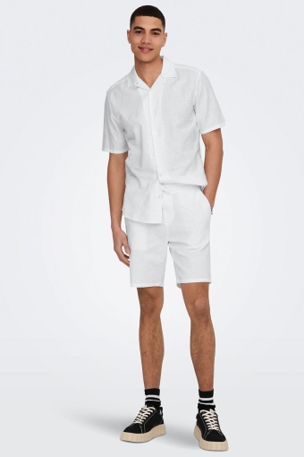 Caiden SS Resort Linen Hemd White