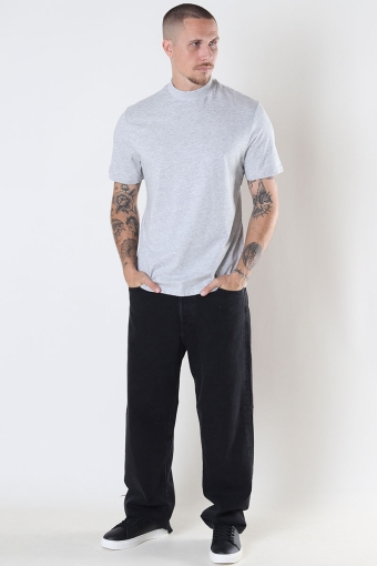 Otis Regular Mock Neck Tee Light Grey Melange