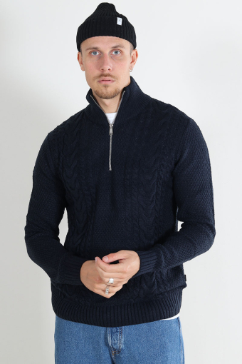 Craig Knit Half Zip Sky Captain