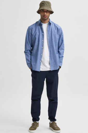 SLHSLIMNEW-LINEN Hemd LS W NOOS Medium Blue Denim