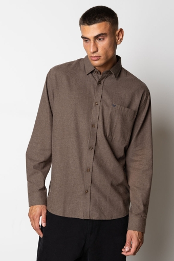 Frank flannel Hemd Brown Melangè