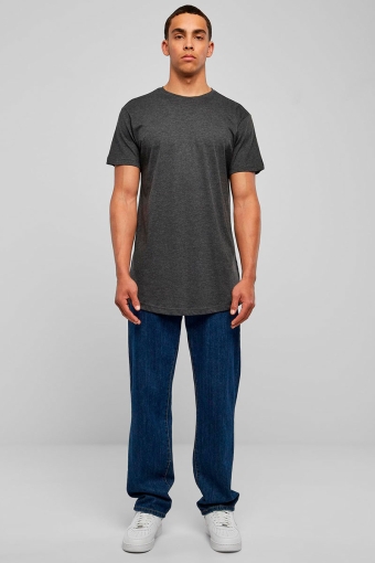 Shaped Long Tee Charcoal