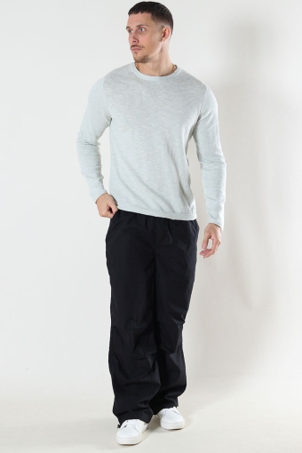 Linen Knit Crew Neck Soothing Sea