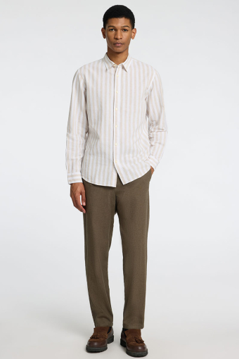 Slim Sun Linen Hemd LS Pure Cashmere Stripe