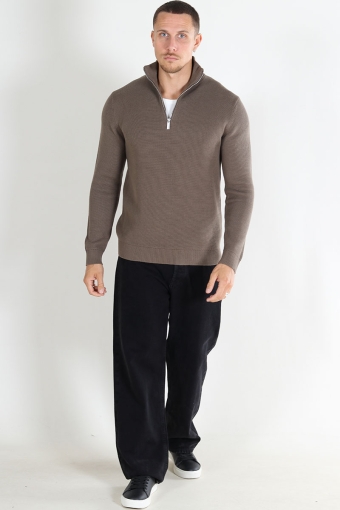 Dane LS Structure Knit Half Zip Morel