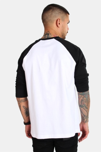 Raglan 3/4 sleeve White/Black