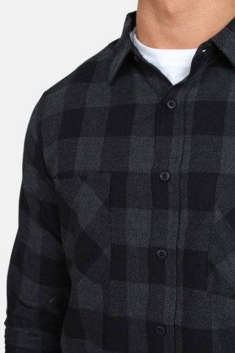 Checked Flanell Hemd Black/Charcoal