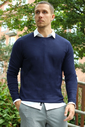 GREYSON CREW KNIT Navy