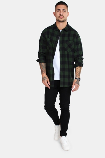 Checked Flanell Hemd Black/Forest