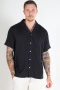 Jack & Jones Mina Jacquard Resort Hemd SS Black