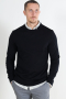 Selected Tray LS Merino Knit Crew Neck Black