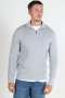 Jack & Jones Milano Stitch Knit Half Zip Light Grey Melange