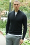 JEFF FRANKIE HALF ZIP KNIT Black