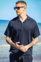 ONLY & SONS Kari Relaxed Cuba Hemd Viscose Linen Dark Navy