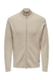 ONLY & SONS Phil Structure Cardigan Zip Knit Silver Lining